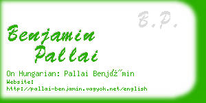 benjamin pallai business card